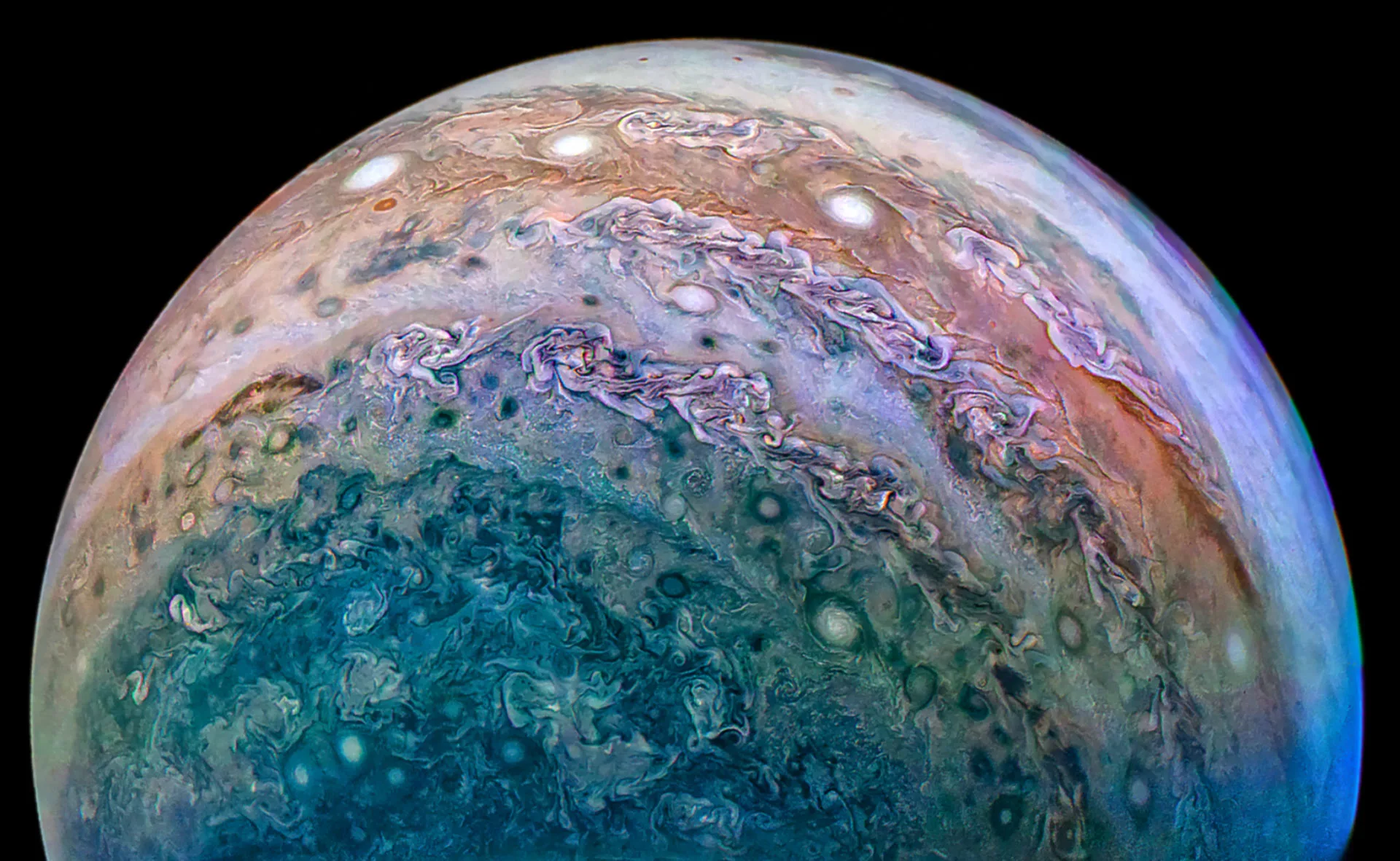 Superficie vista desde el espacio exterior de Jupiter